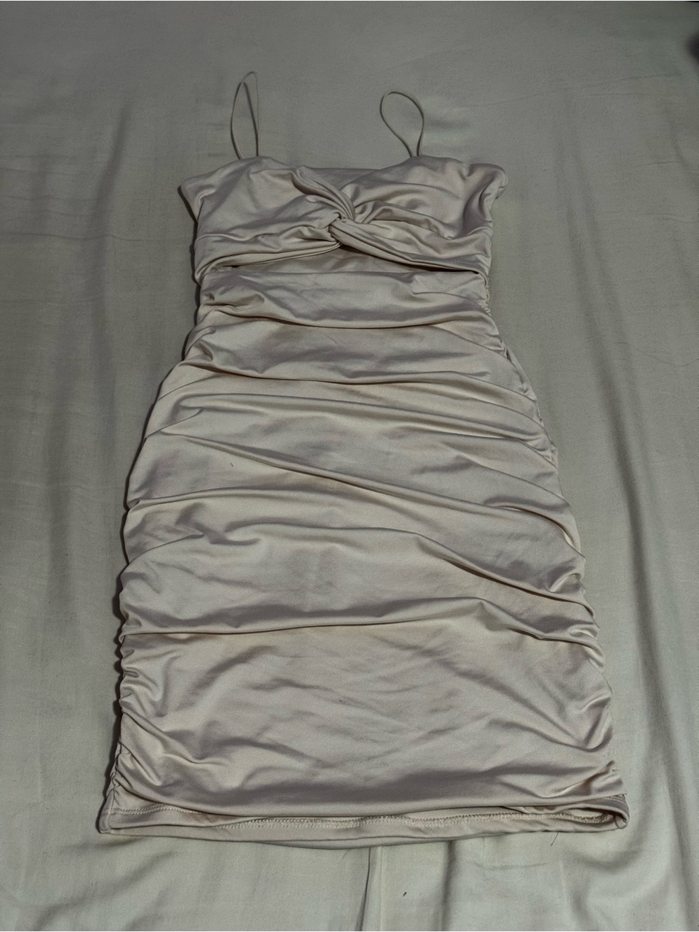 Oh Polly cream mini dress